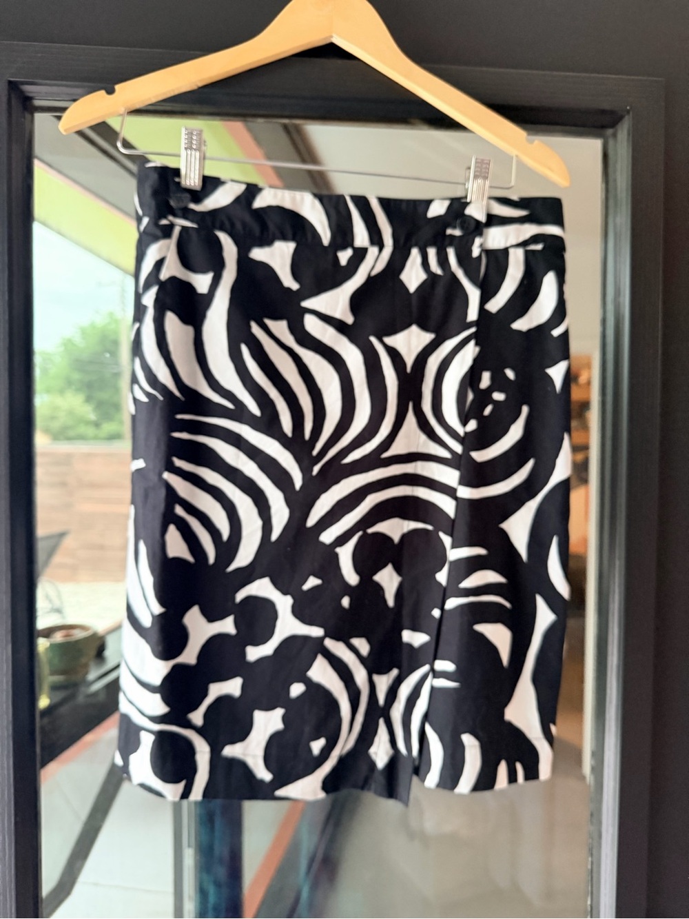 Marimekko with Mika Piirainnen Black and White Abstract Mini Skirt